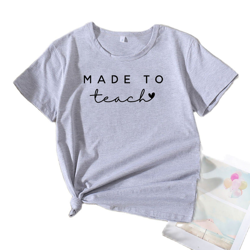 Kvinder Grafik Lærer T-Shirt Stilla