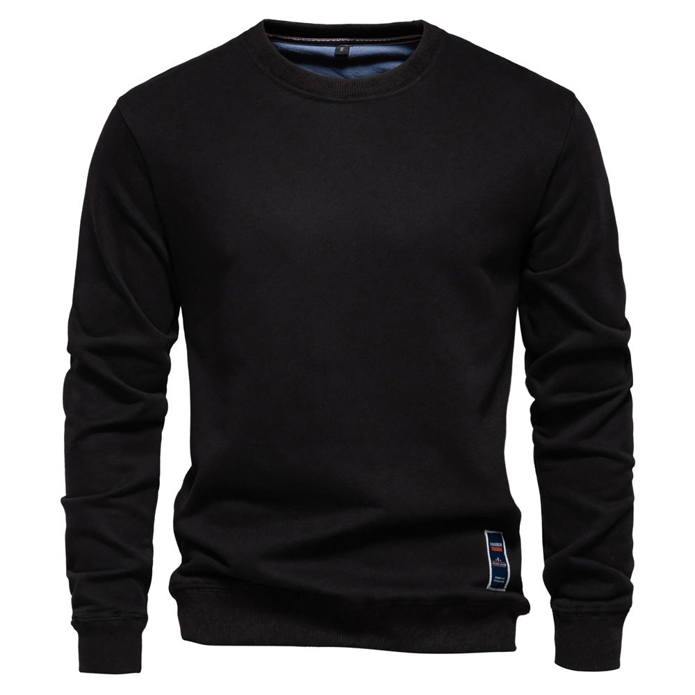 Herre Rundhalset Sweatshirt med blødt inderfor og moderne detaljer Stilla