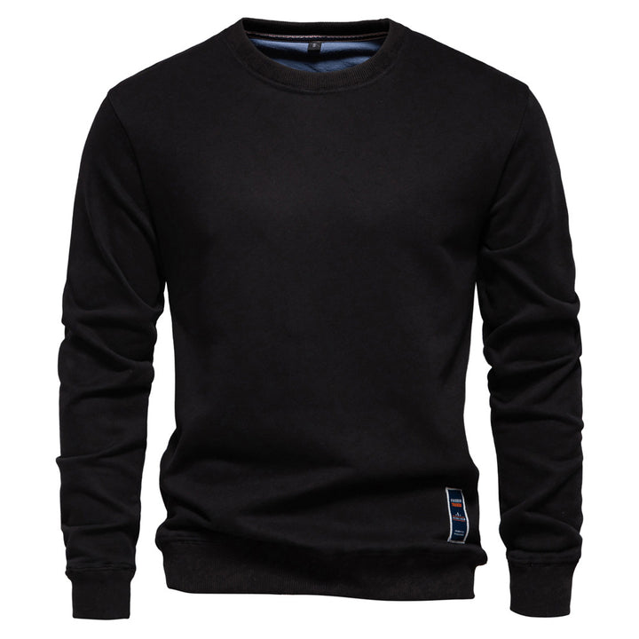 Herre Rundhalset Sweatshirt med blødt inderfor og moderne detaljer Stilla