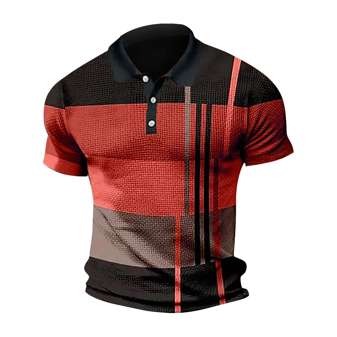 Herrer polo t-shirt med moderne grafisk design og åndbare egenskaber Stilla