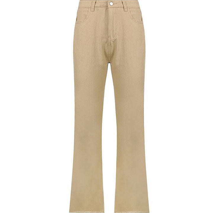 Dame brede High-Waist jeans i afslappet snit med elegant talje Skovae