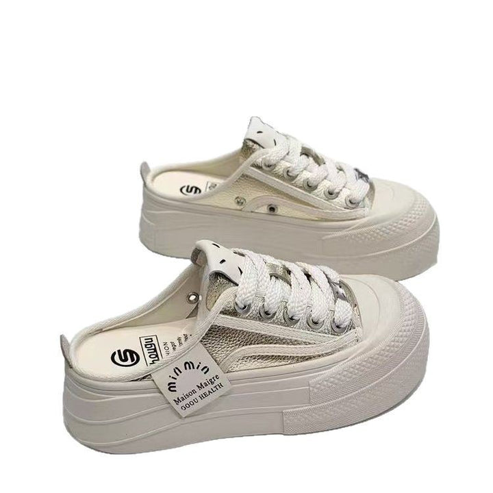 Dame Slip-On Sko med fashionable Mesh-design og stabil plateau sål Stilla