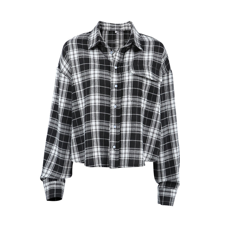 Dame mode ternet skjorte med oversized skæring Stilla