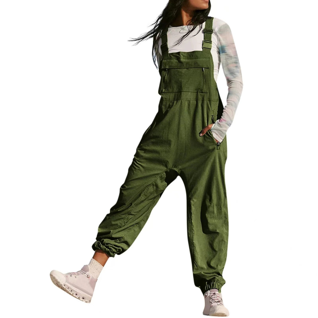 Dame Casual Jumpsuit med praktiske lommer og elastisk kant Skovae