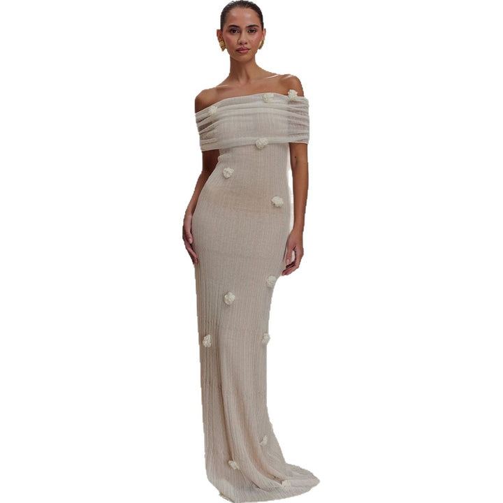Dame Off-Shoulder Blomster Maxi Kjole Stilla