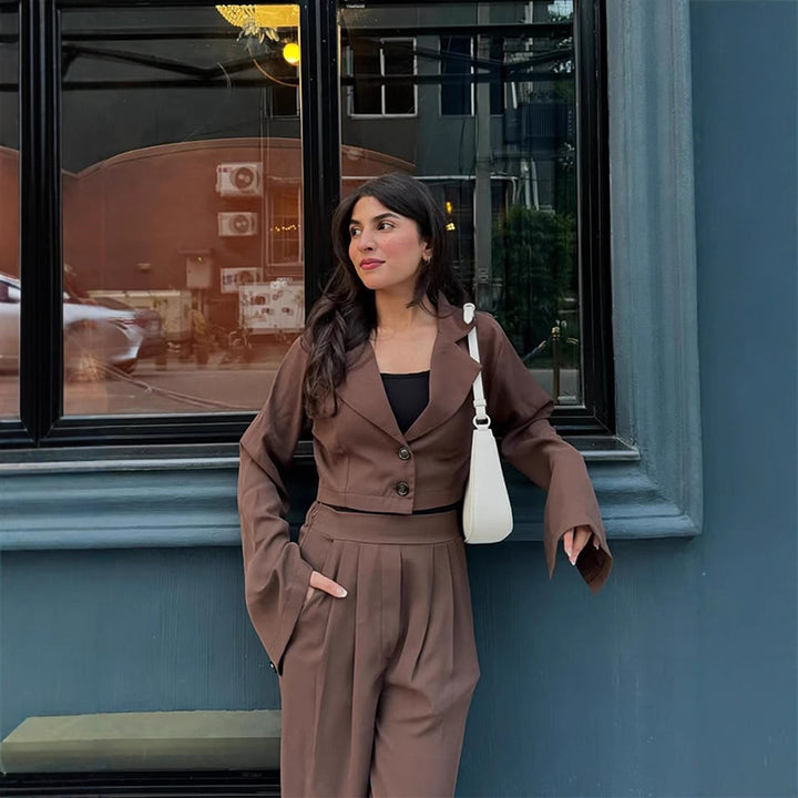 Dame elegant blazer-buksesæt Stilla