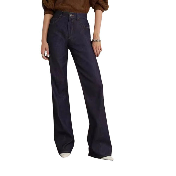 Damer højhals brede jeans Stilla