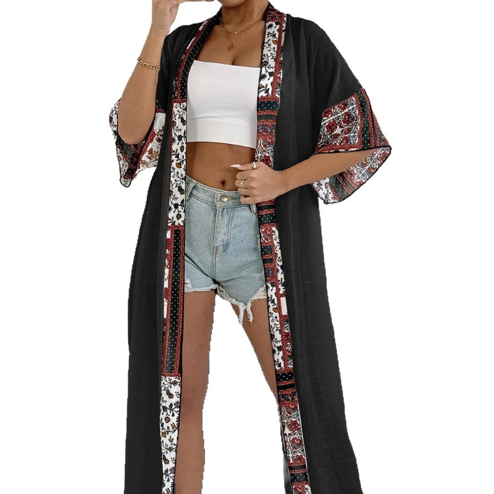 Kvinder Blomster mønster Bohemian Kimono Cardigan Stilla