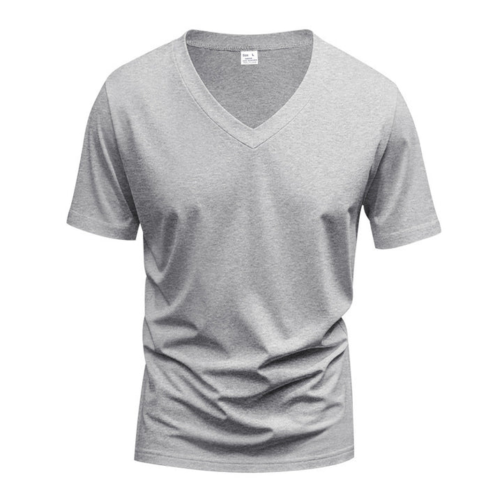 Herrer Sporty Kortærmet T-shirt med V-hals og funktionelt mesh-stof Stilla