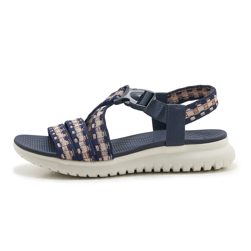 Dame sandaler med ergonomisk fodbætte og trinløst justerbart remsystem Stilla
