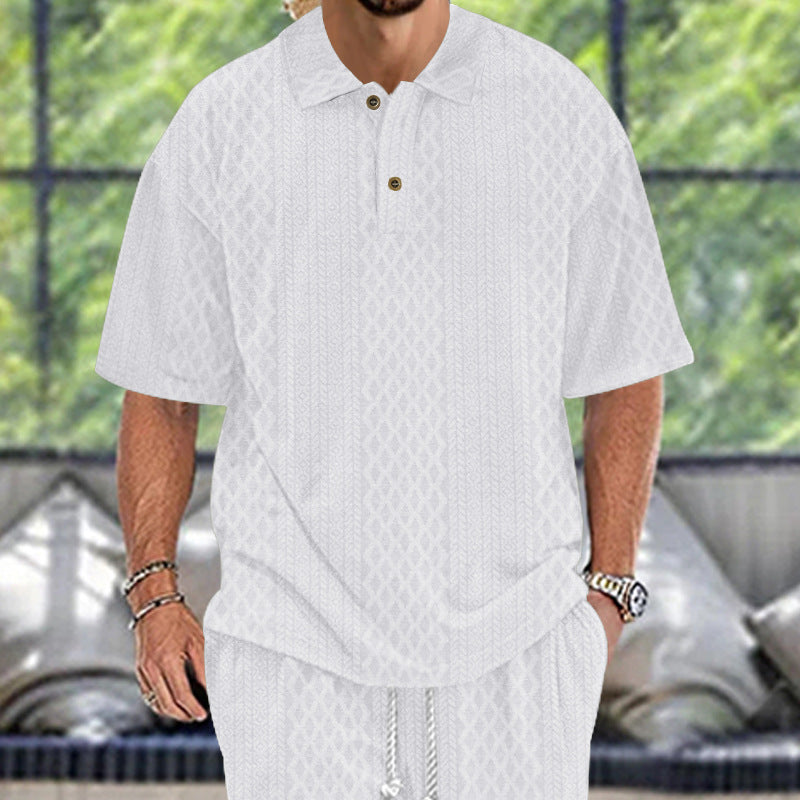 Herren polo shirt med struktureret design Stilla