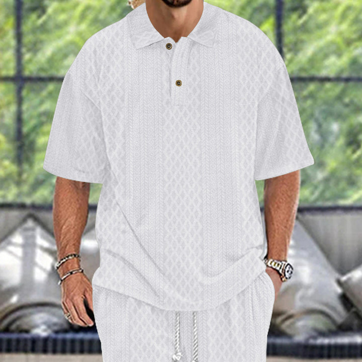 Herren polo shirt med struktureret design Stilla