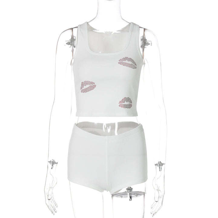Dame Crop-Top og Shorts Sæt Skovae