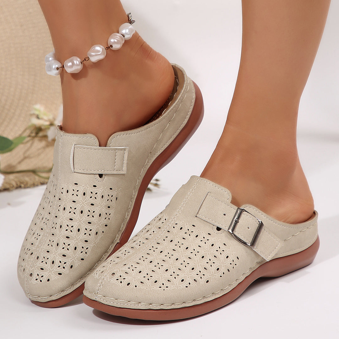 Dame Komfortable og åndbare clogs med floralt cut-out-design og ergonomisk fodbed Stilla