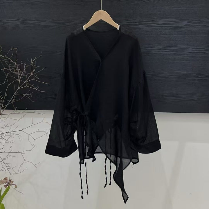 Femme Let bluse med sidebinding Stilla