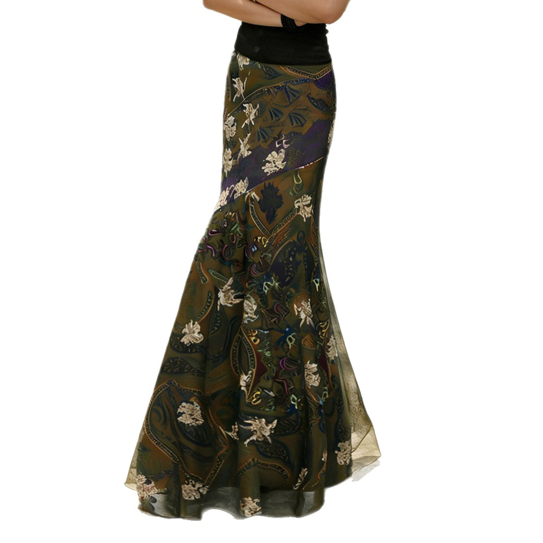 Dame maxikirtel i elegant boho-stil med blomsterdesign Skovae