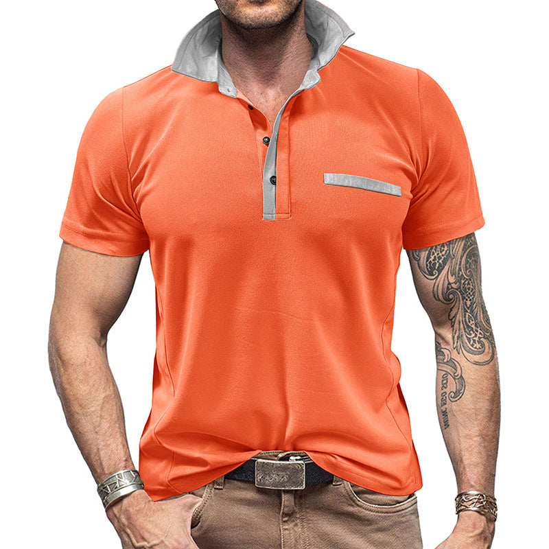 Herrer polo-shirt med moderne krave og alsidige detaljer Stilla