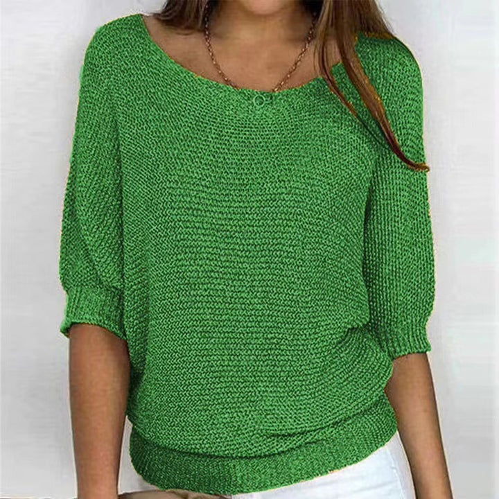 Femme Oversized Strikpullover med flagermusærmer Stilla