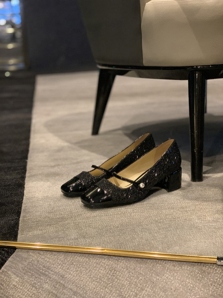 Damer Elegante Mary Jane Højhælede Sko med Poleret Kappe Tå Design Stilla