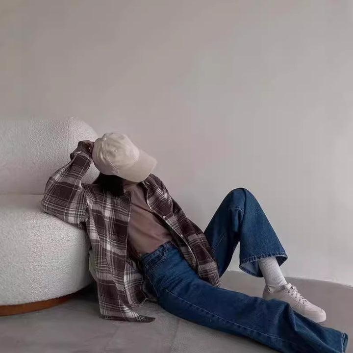 Femme Casual Flannel Overshirt Stilla
