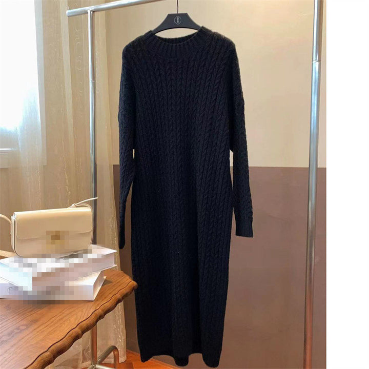 Femme Kabelstrik Midi Pulloverkjole Stilla
