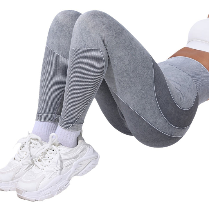 Dame højtydende fitness leggins med innovativ struktureret tekstur og høj talje Stilla