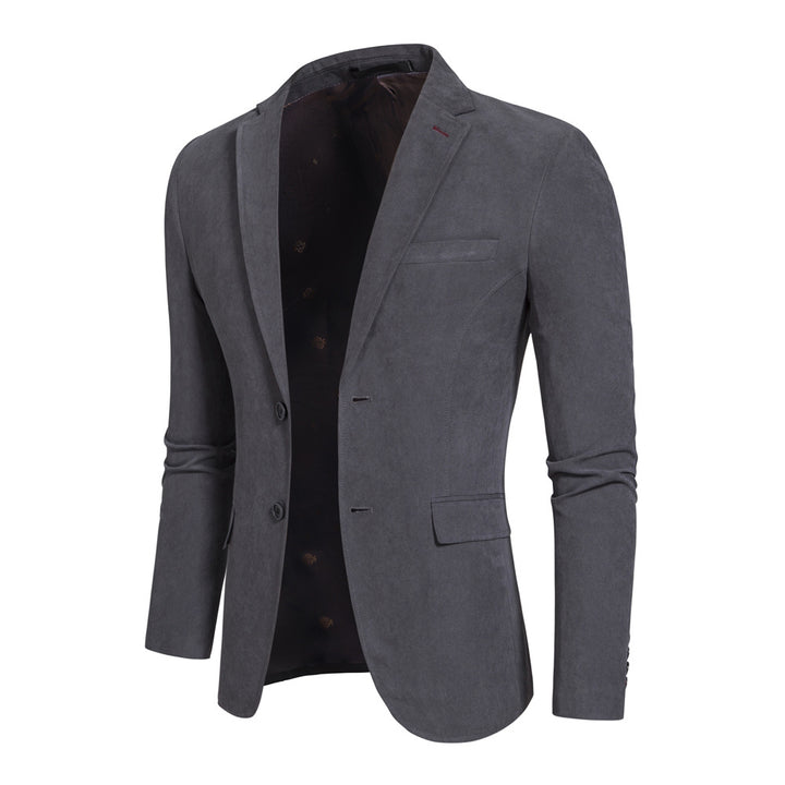 Herrer Velourblazer med smal pasform og elegant foret Stilla