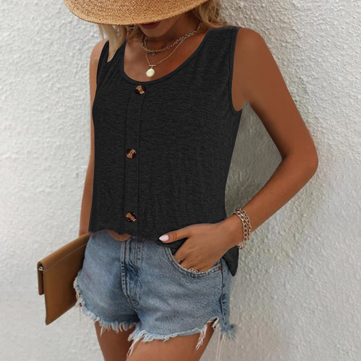 Dame Fritid Knapliste Tanktop Stilla