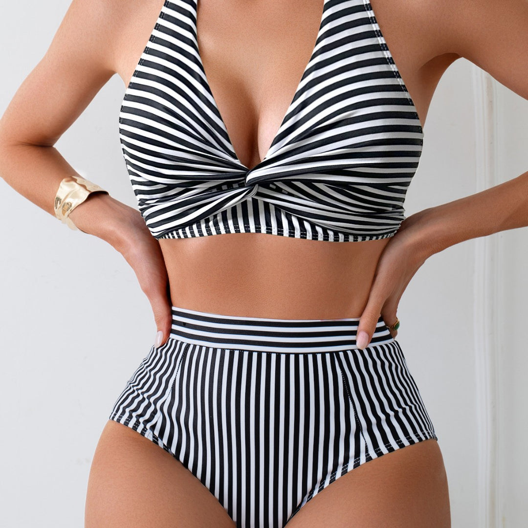 Dame Højt skårede bikinier med elegant indpakningslook Skovae