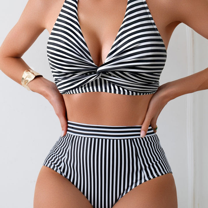 Dame Højt skårede bikinier med elegant indpakningslook Skovae
