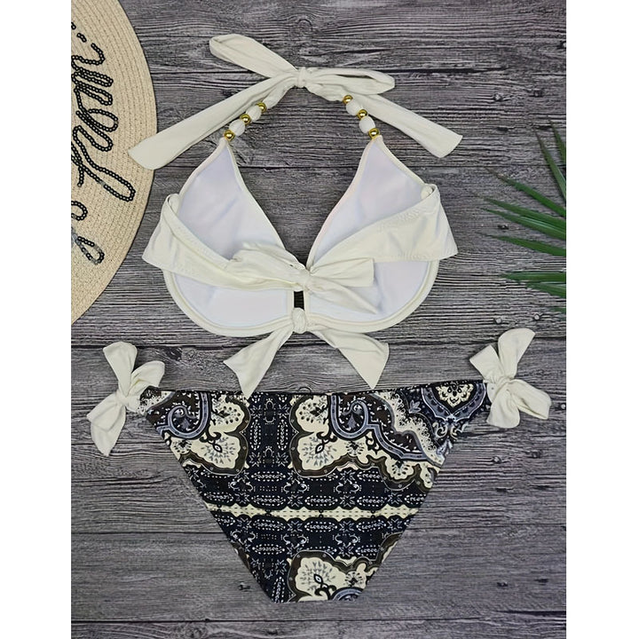 Dame Triangel-Bikini med justerbare stropper og elegant knude Skovae
