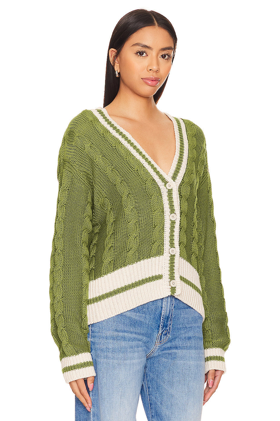 Femme Kabelstrik Korte Cardigan Stilla