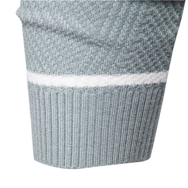 Herrer strikkepullover med moderne vaffelmønster og elegante striber Stilla