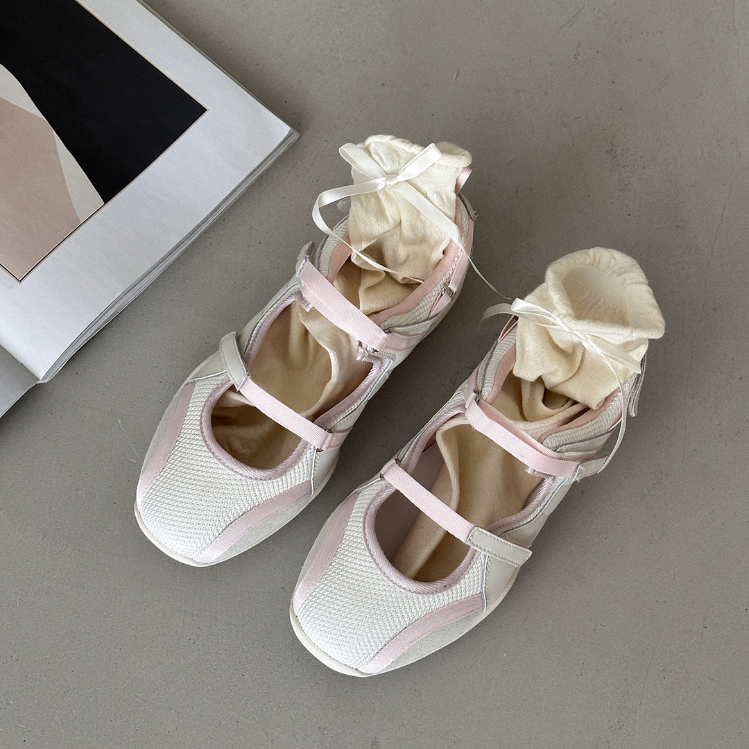 Femme Åndbare Mesh Slip-On Sneakers med Bånddetalje Stilla