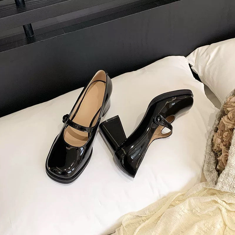 Damer Elegante og komfortable Mary Jane sko med klodset hæl Stilla