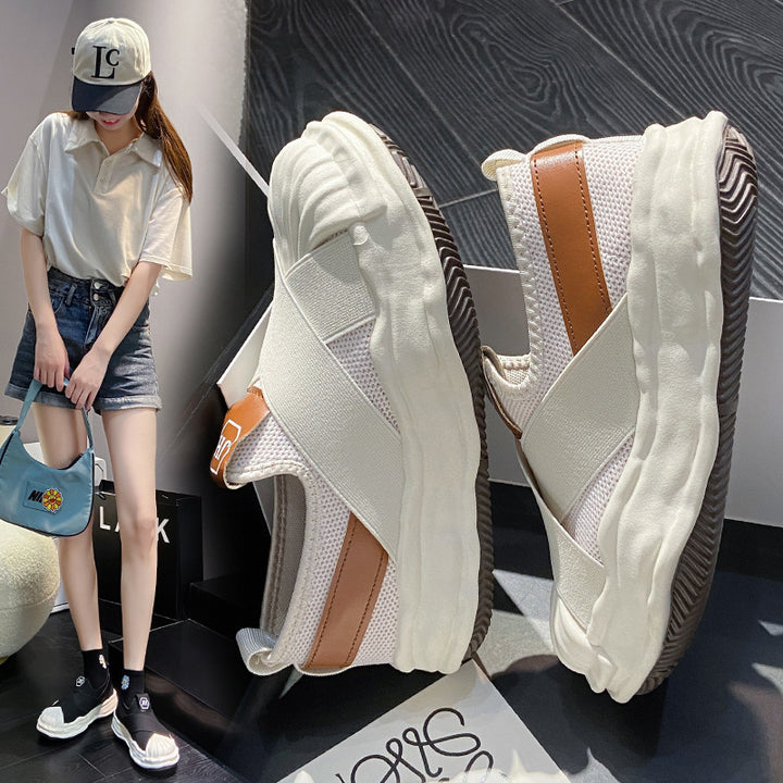 Dame Slip-On Sneakers med åndbart overmateriale og fleksibelt såleprofil Stilla