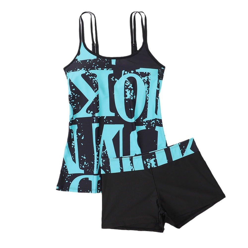 Dame Grafiktryk Swim Tankini Sæt Stilla