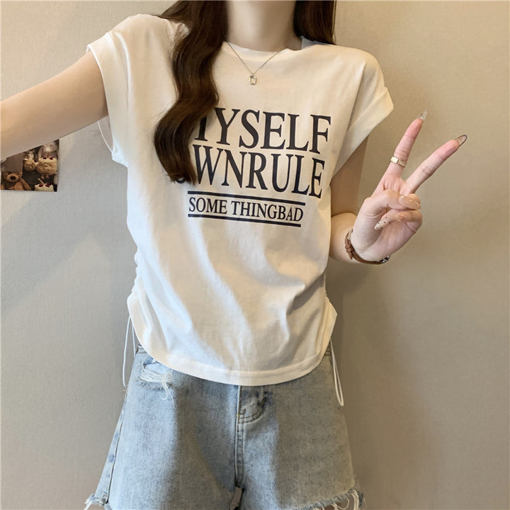 Dame Fritid Grafik T-shirt med unikt statement Stilla