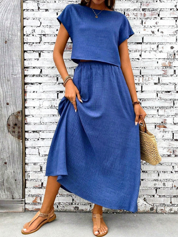 Dame Maxi-kjole med cropped overdel og afslappet snit Stilla