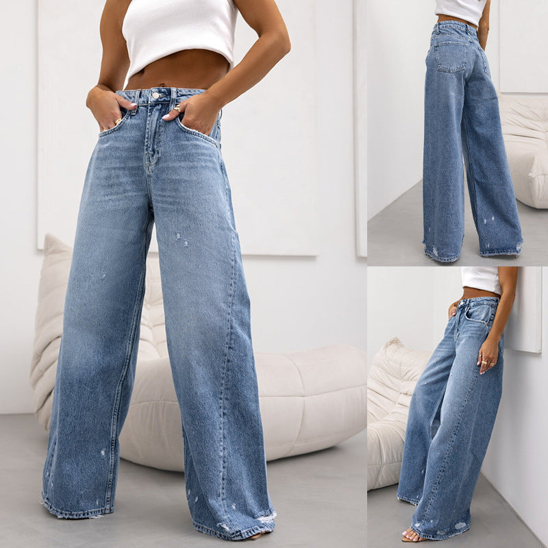 Dame brede jeans Stilla