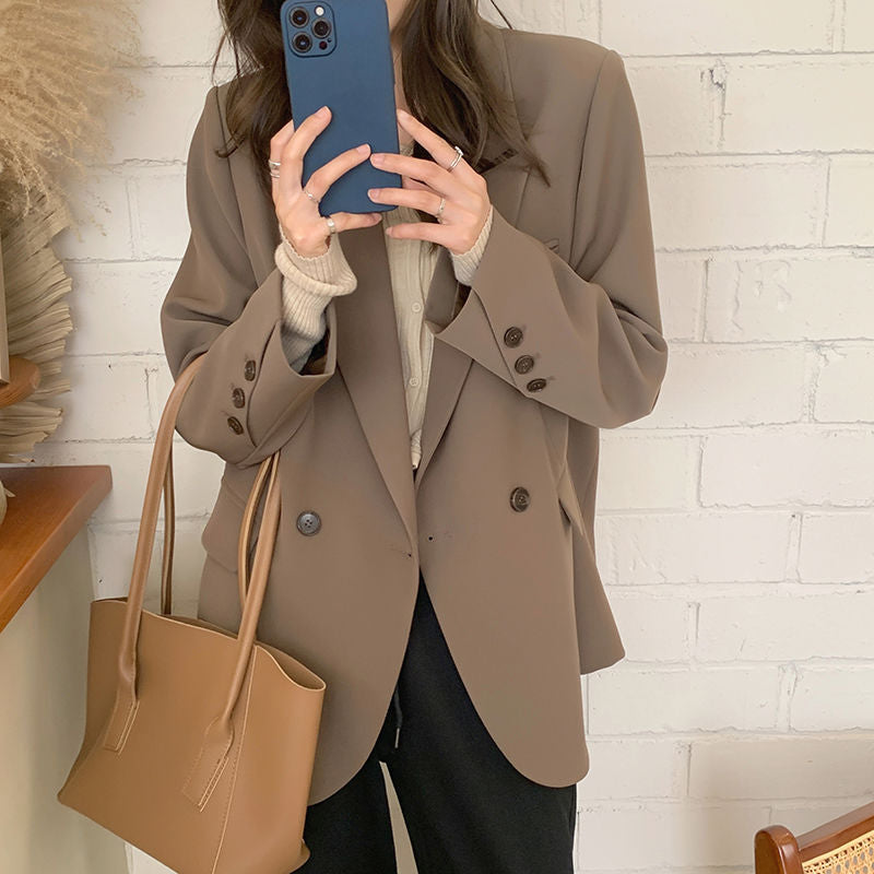Damernes oversized blazer med struktureret stof Stilla