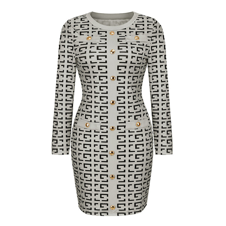 Stilla | Bodycon Rund Hals Lange Ærmer Sweat Mini Kjole