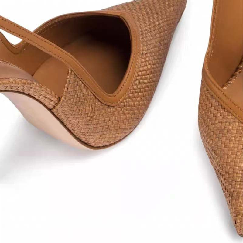 Femme Elegante Slingback Stiletto hæl med strukturerede detaljer Stilla