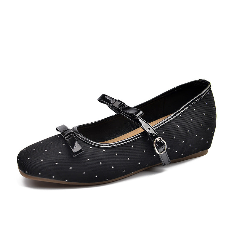 Dame Elegant Sløjfe-Detalje Slipper Flats Stilla