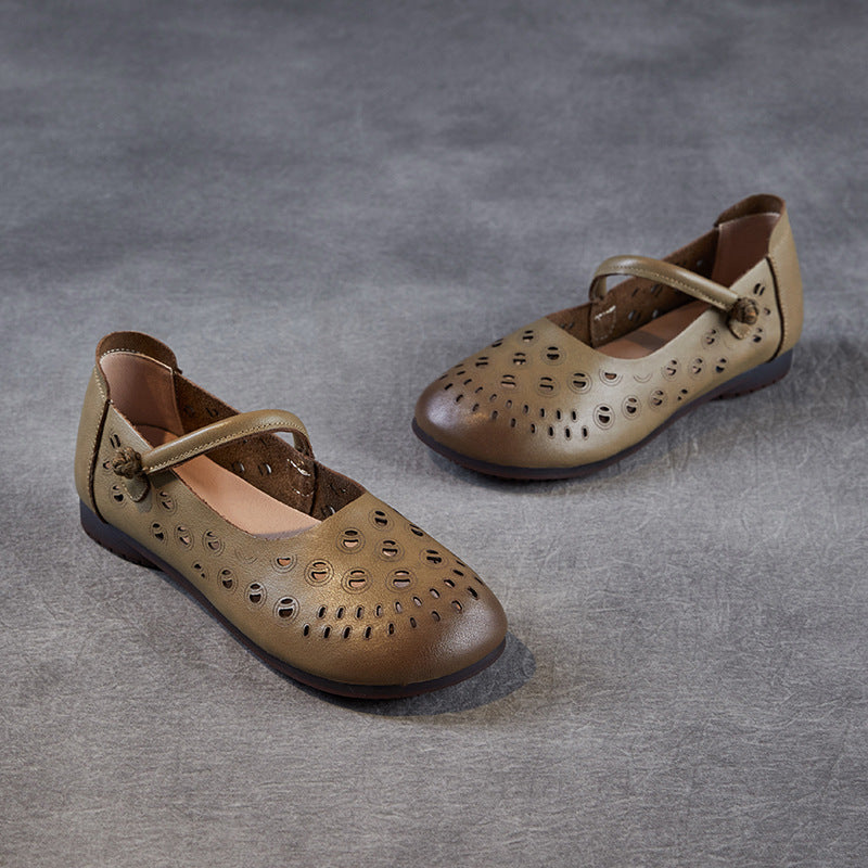 Dame Komfort Mary Jane Ballerinas med dekorativ udskæring-design Stilla