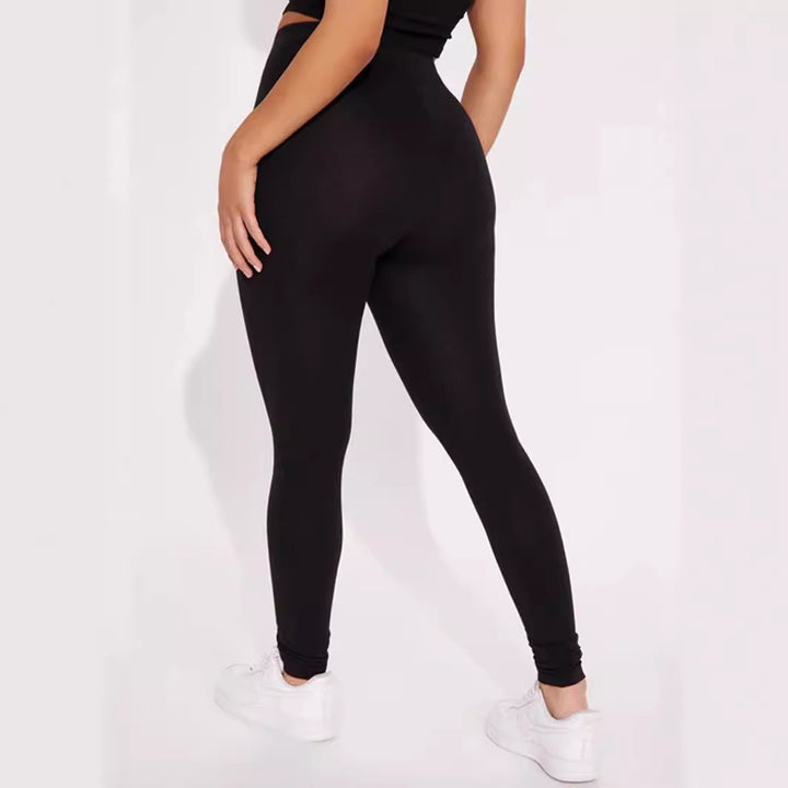 Dame leggings med høj talje og figursyet snit Skovae