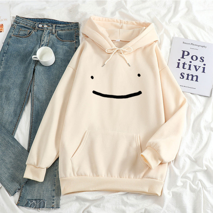 Damer hoodie med casual smiley design Skovae
