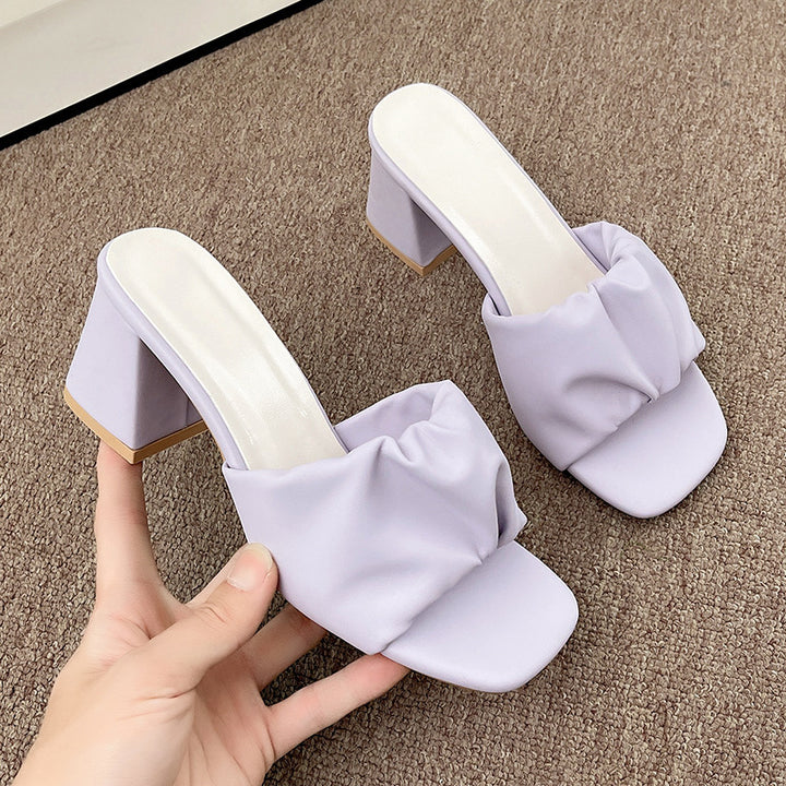 Dame Elegante og komfortable sandaler med rynkning Stilla