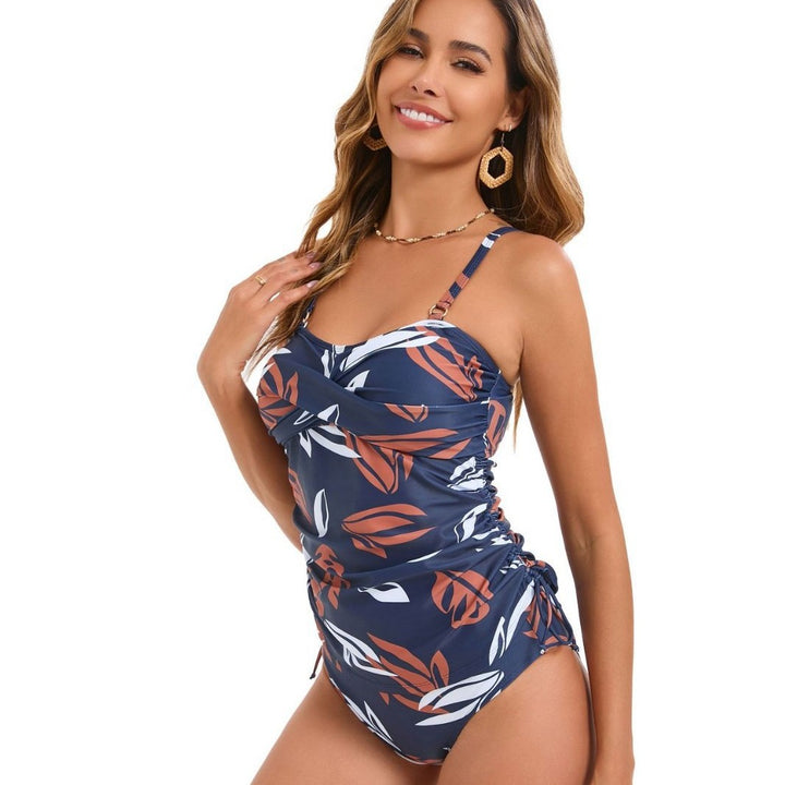 Dame Tankini med justerbar drapering og blomstret design Stilla