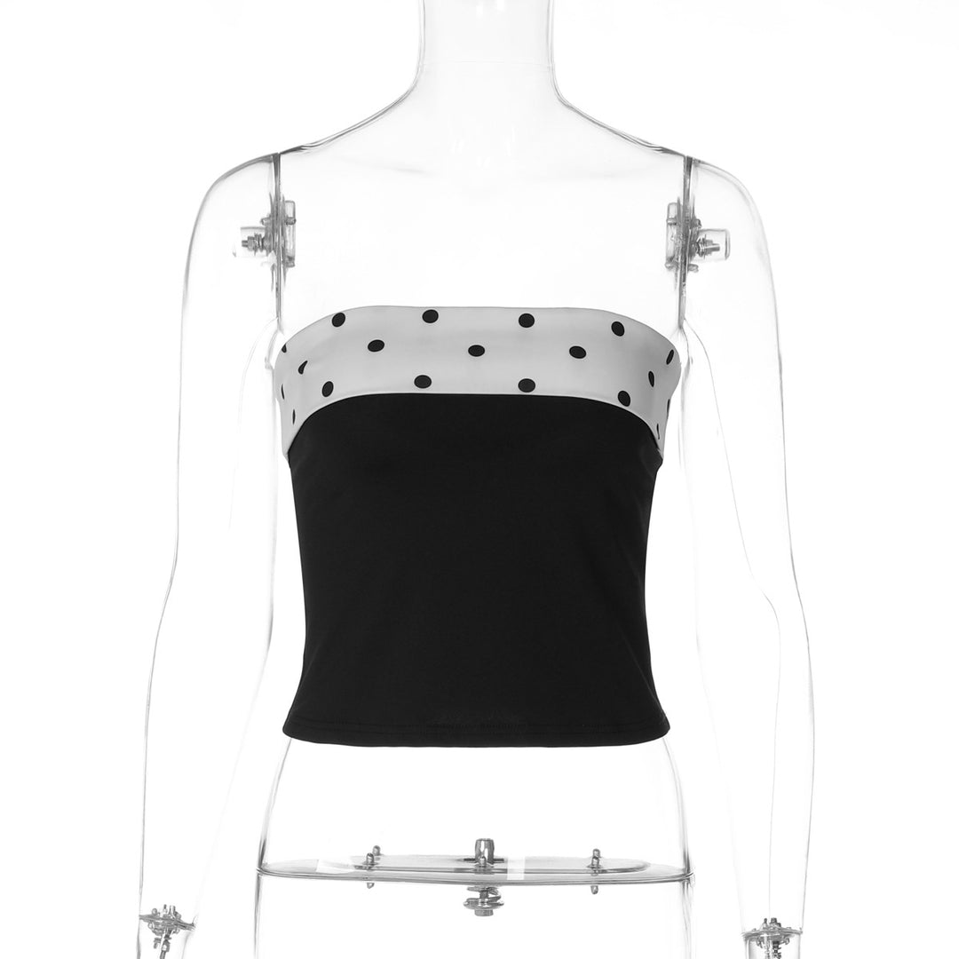 Dame Polka-Dots Bandeau-Top Skovae